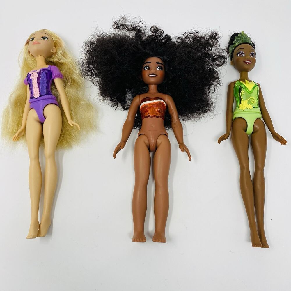 Disney Princess Dolls Royal Shimmer Rapunzel Tangled Tiana Moana Hasbro 2021
